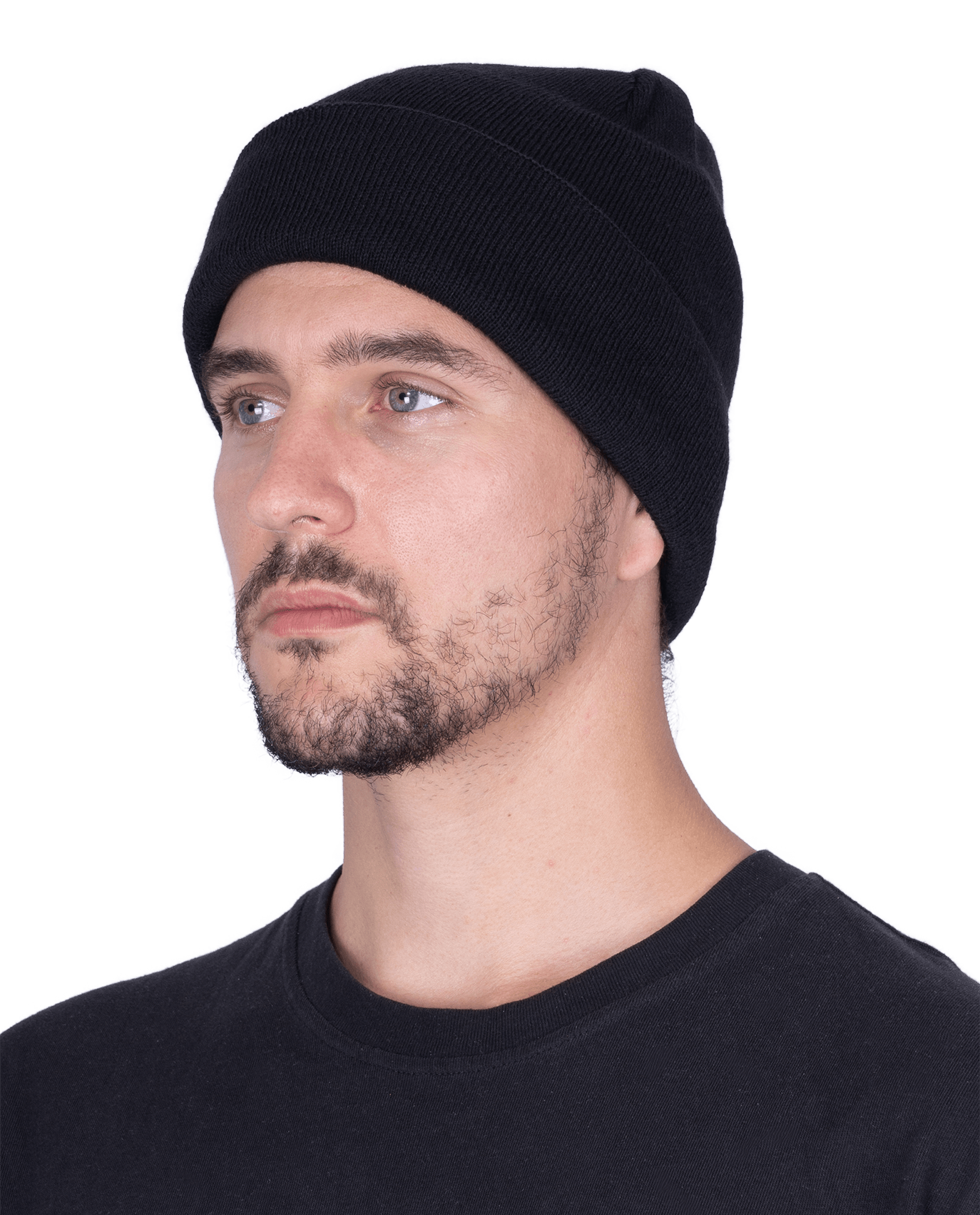 Шапка полушерстяная зимняя (черный)
