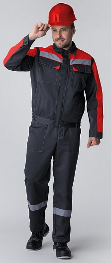 Костюм СФЕРА NEW с ПК (т.серый/красный)