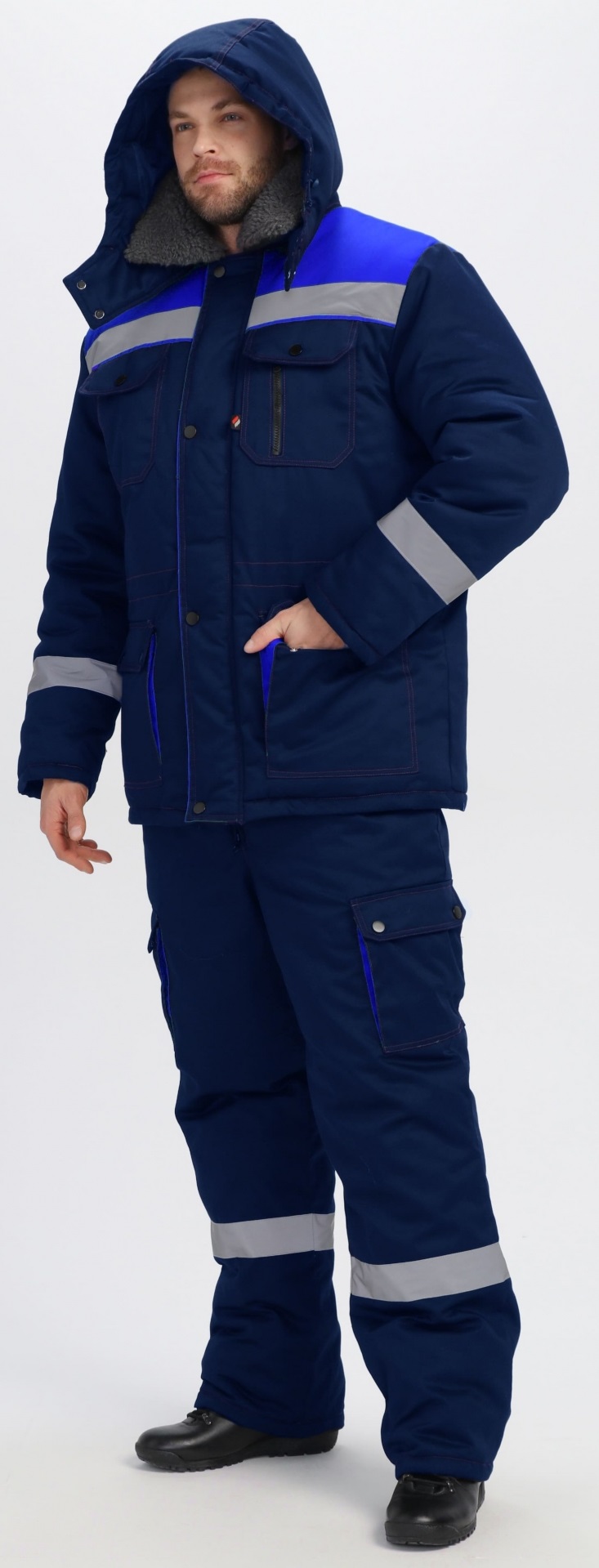 Костюм ТИТАН-УЛЬТРА зимний с ПК (т.синий/васильковый)