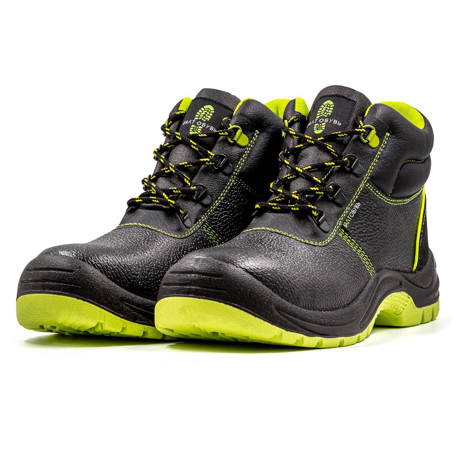Ботинки ЛАЙМ 5308Т lime ПУ/ТПУ с МП (черный/лайм)