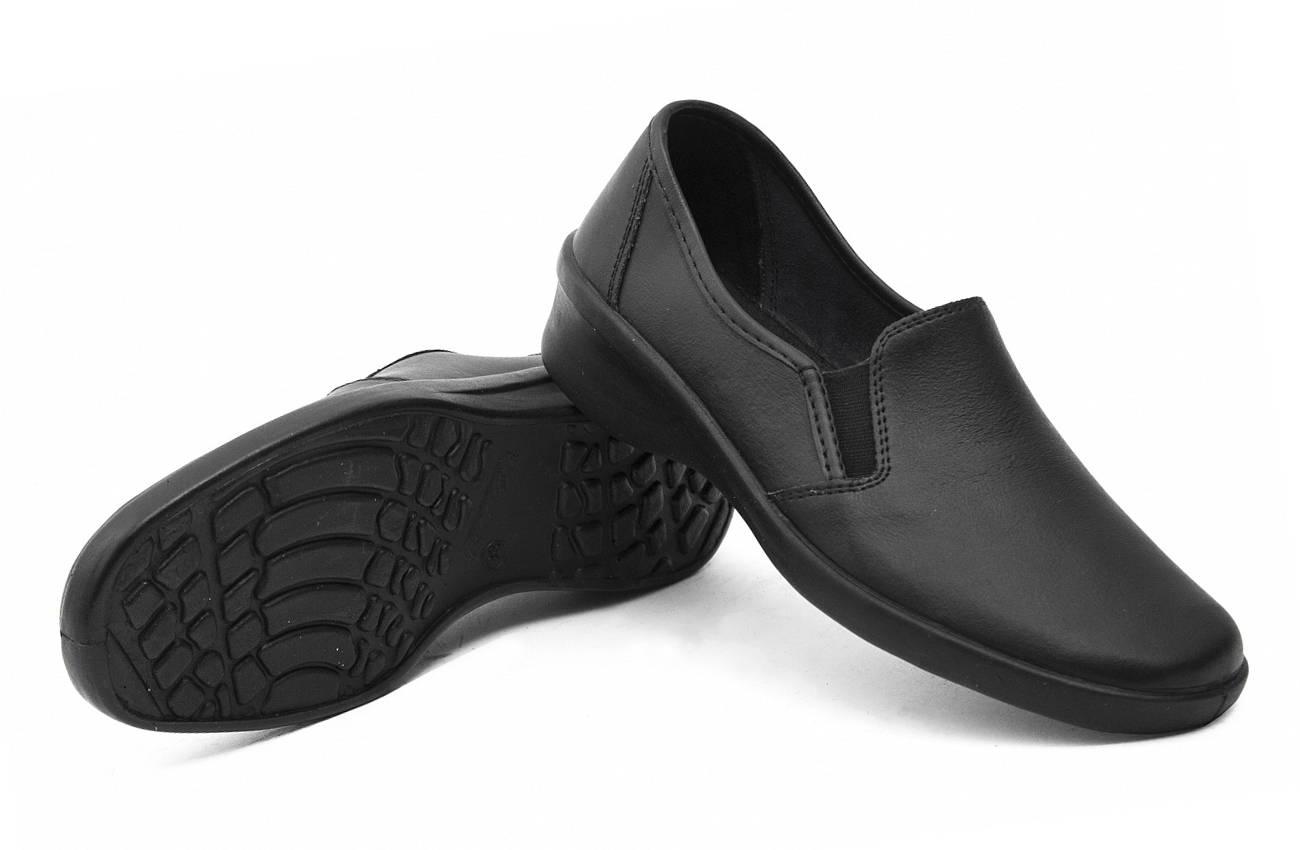 Туфли женские нат.кожа ПУ (черный)