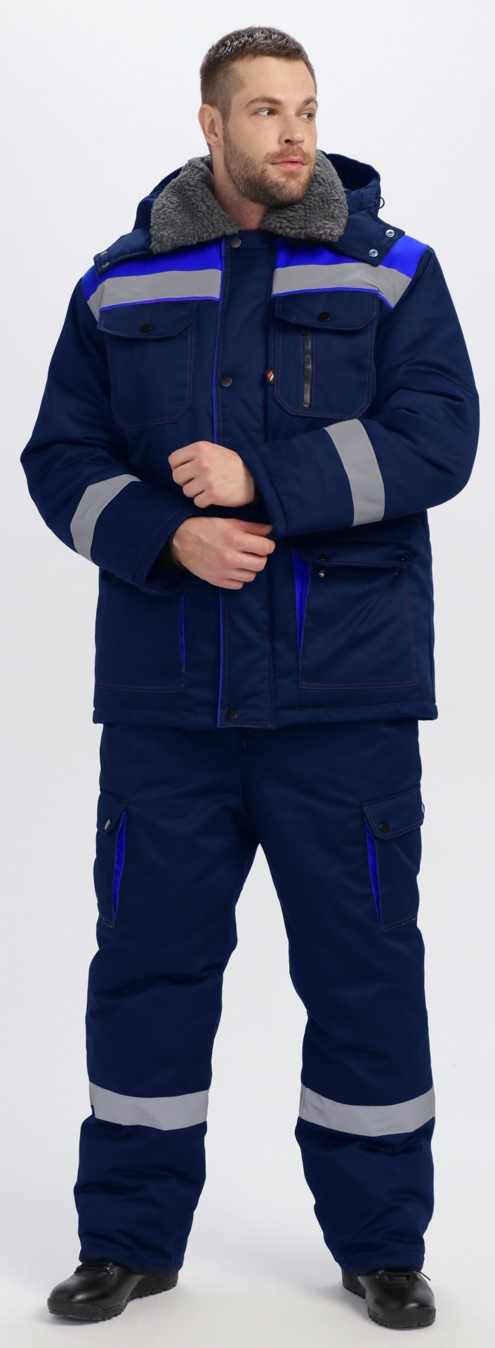 Костюм ТИТАН-УЛЬТРА CH зимний с ПК (т.синий/васильковый)