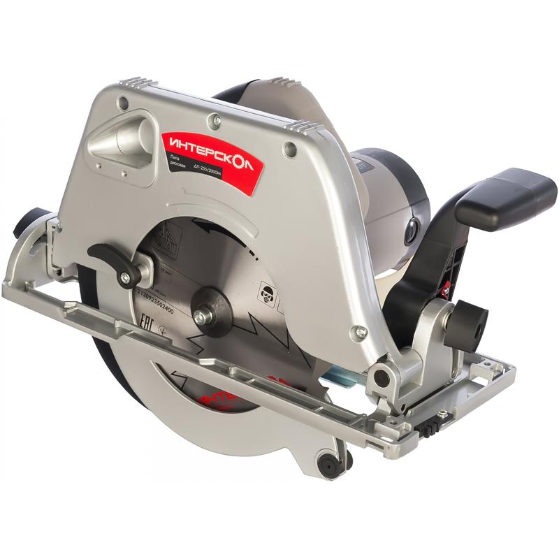 Циркулярная пила ИНТЕРСКОЛ ДП-235/2000М 14.1.1.21 2000Вт 235мм 4200об/мин