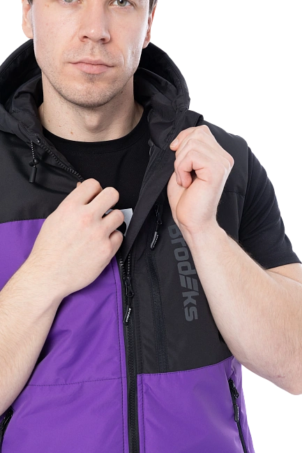 Жилет BRODEKS URBAN KW 133 зимний (фиолетовый/черный)