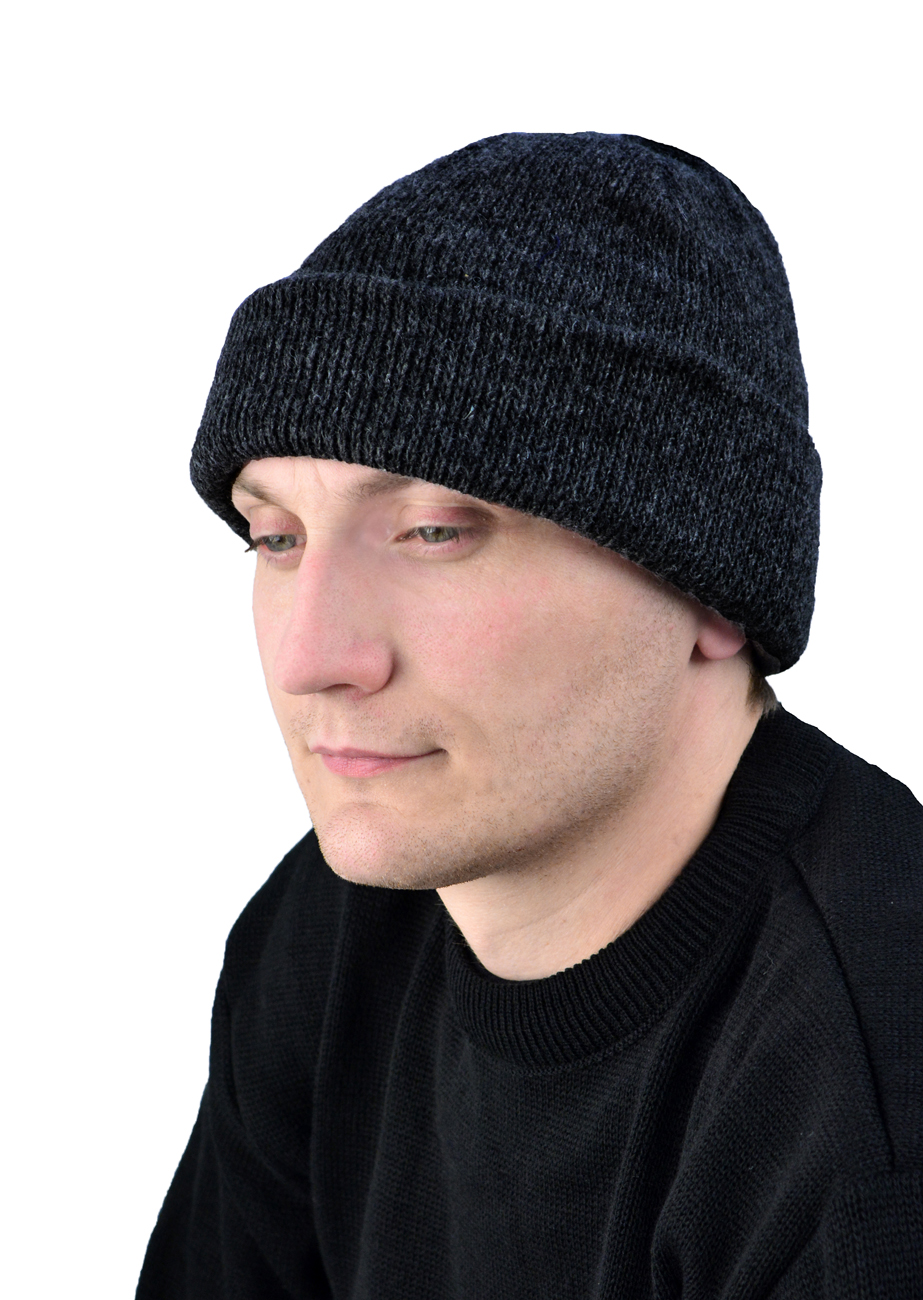 Шапка трикотажная двойная вязка 6 класс (черный)