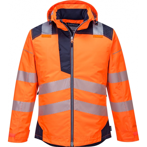 Куртка PORTWEST T400 зимняя (оранжевый/т.синий)