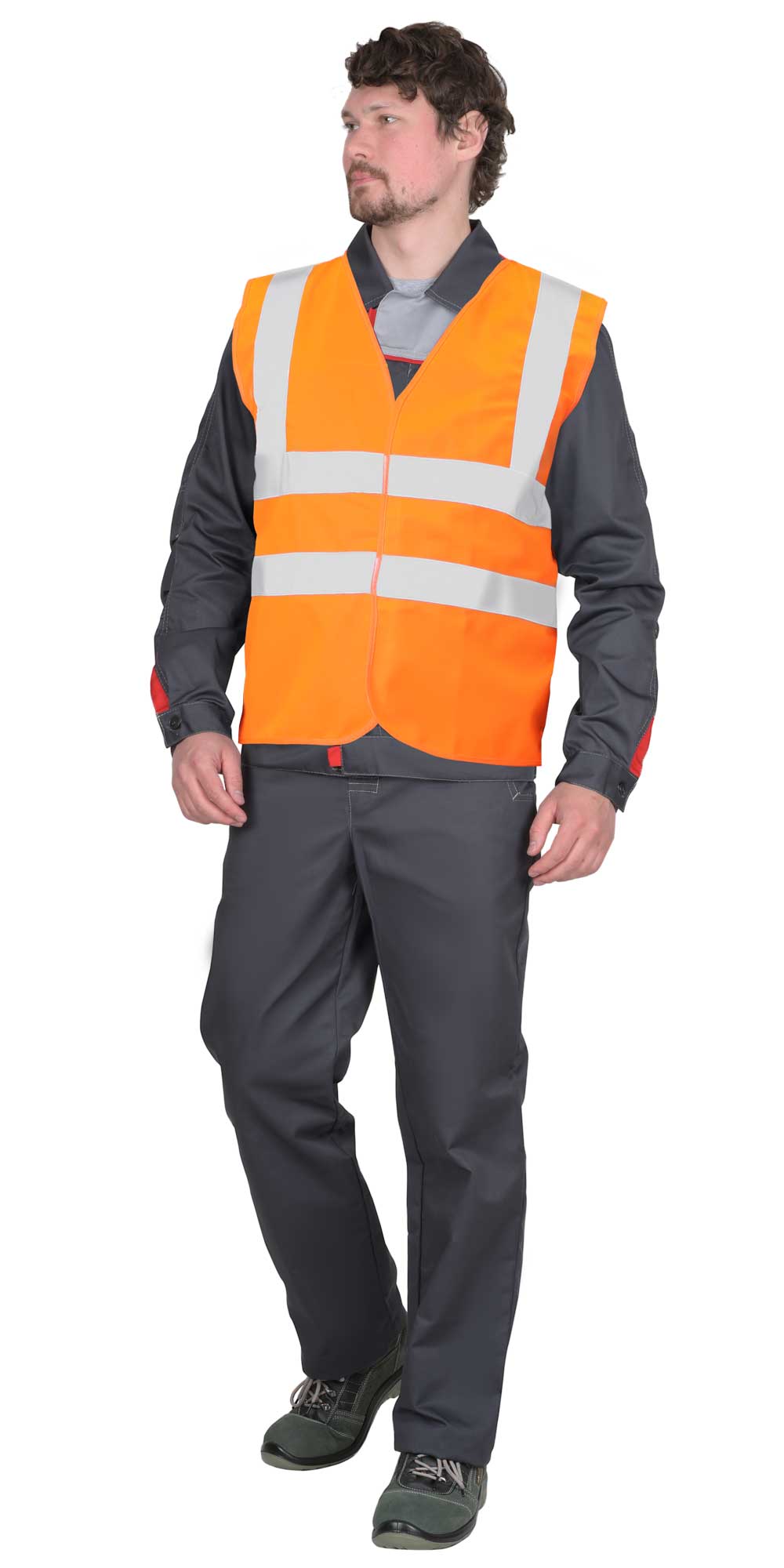 Жилет SIRIUS сигнальный 4 СОП (оранжевый)