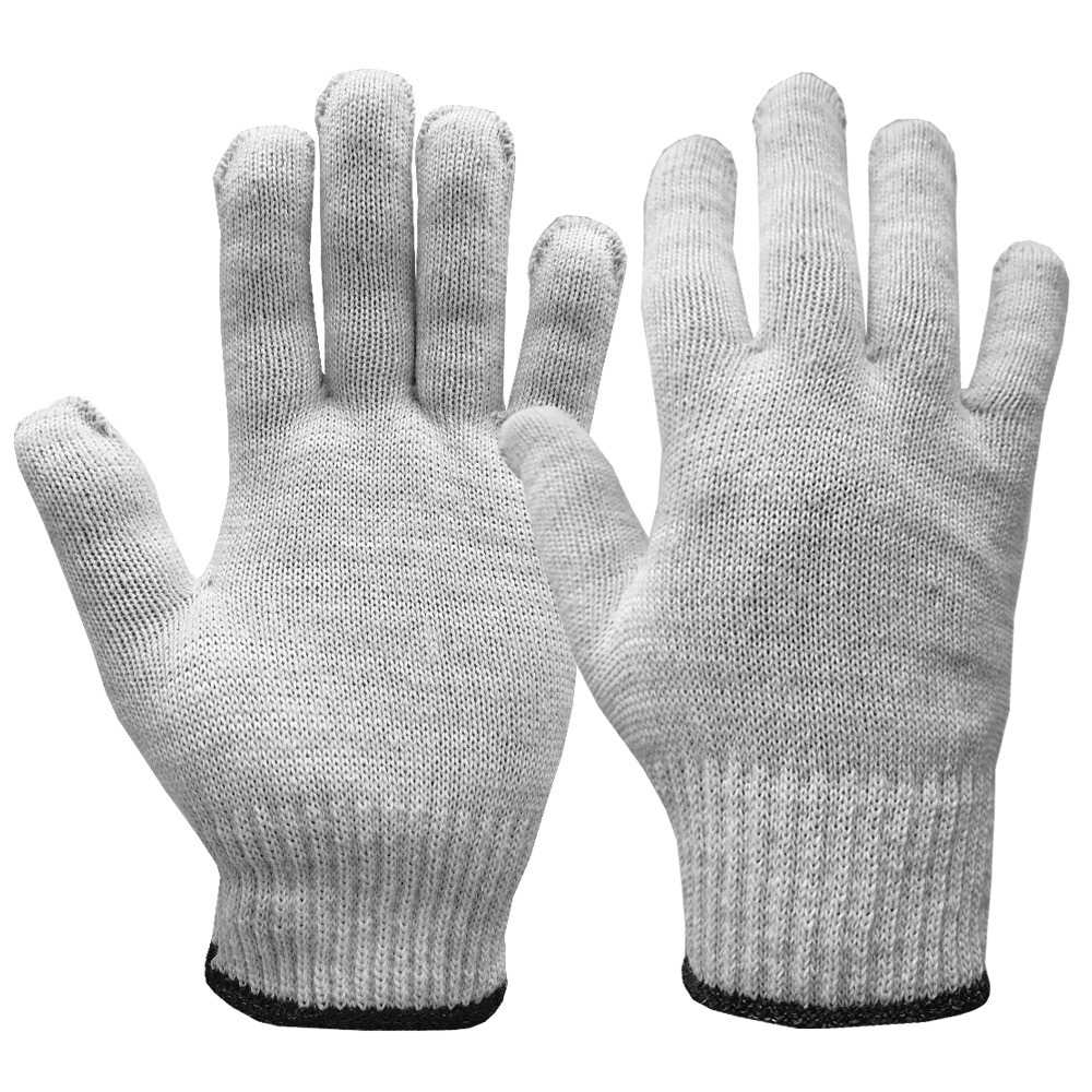 Перчатки СТАНДАРТ рабочие Х/Б c машинным оверлоком (белый)