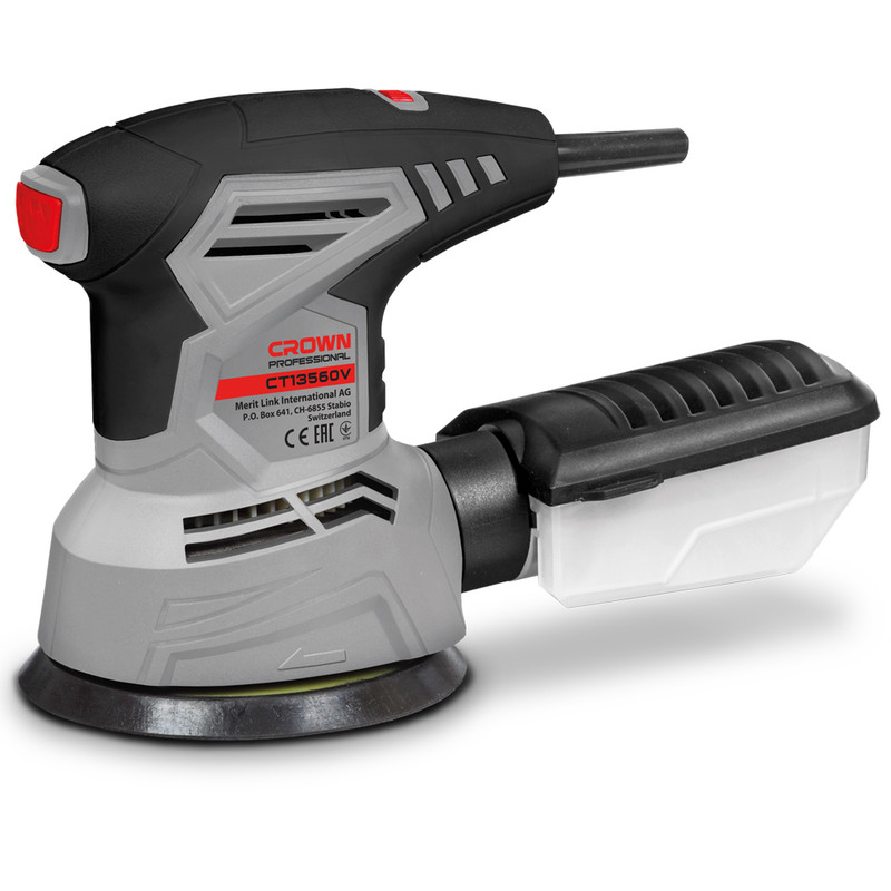 Эксцентриковая шлифовальная машина CROWN CT13560V 300Вт 6000-13000об/мин 2мм 125мм