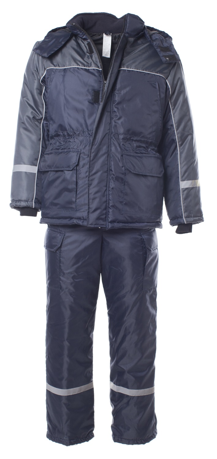 Костюм БАЛТИКА зимний с ПК (т.синий/серый)