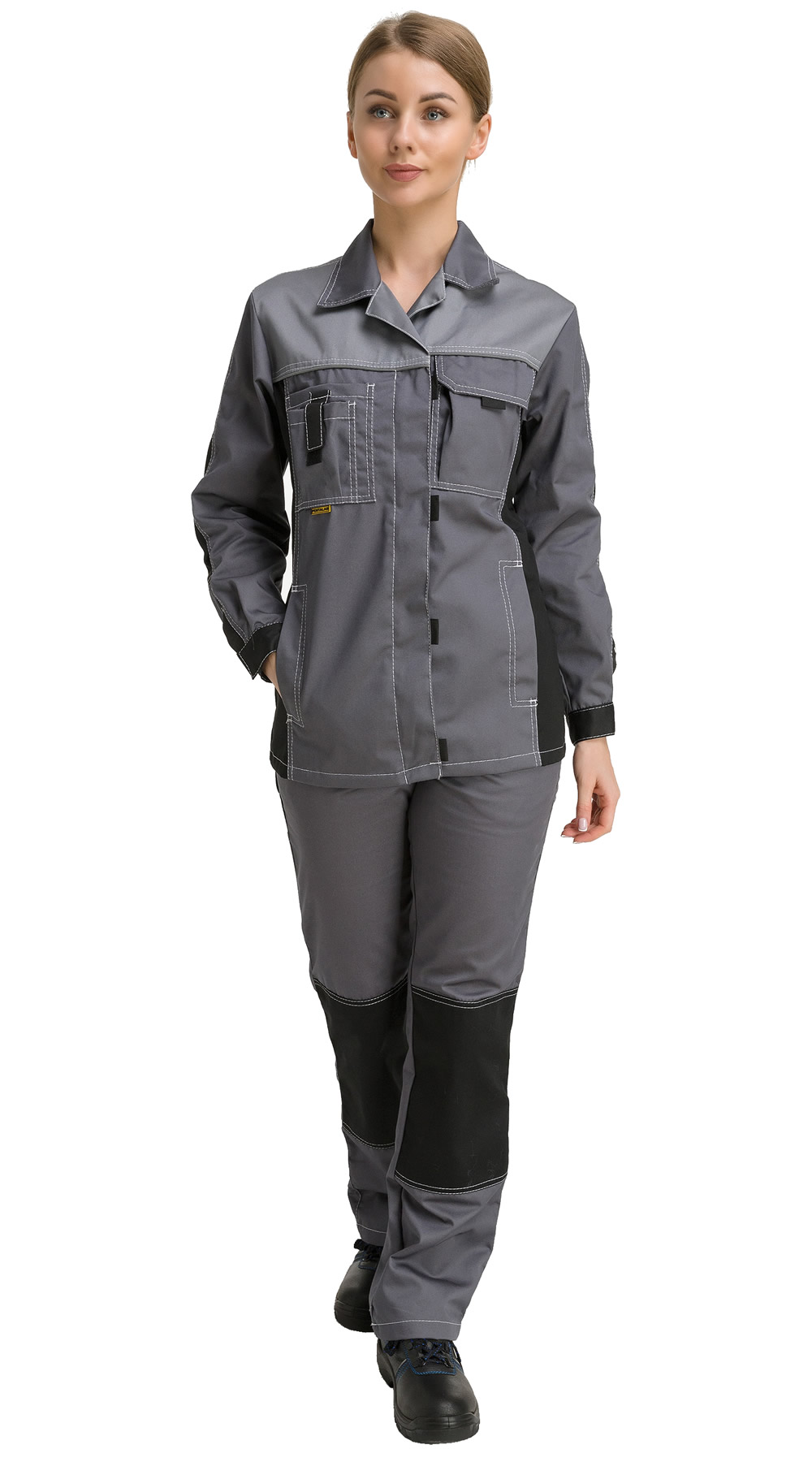 Костюм RONTA KS215 женский с ПК (т.серый/серый/черный)