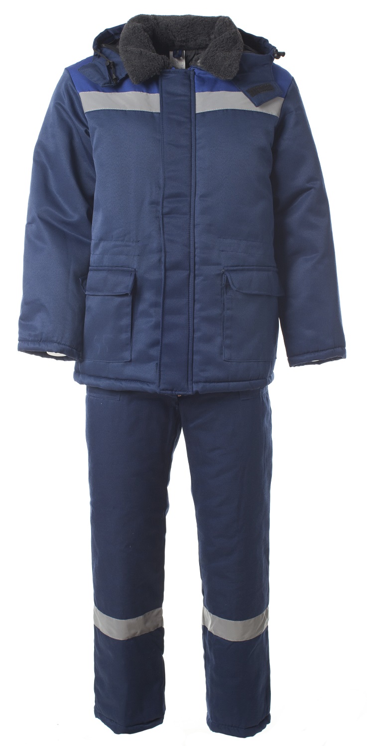 Костюм СТАНДАРТ ГРЕТА зимний с СОП с ПК (т.синий/васильковый)