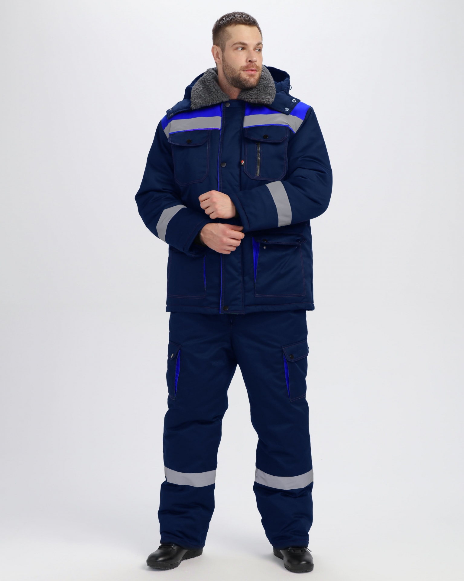 Костюм ТИТАН-УЛЬТРА зимний с ПК (т.синий/васильковый)