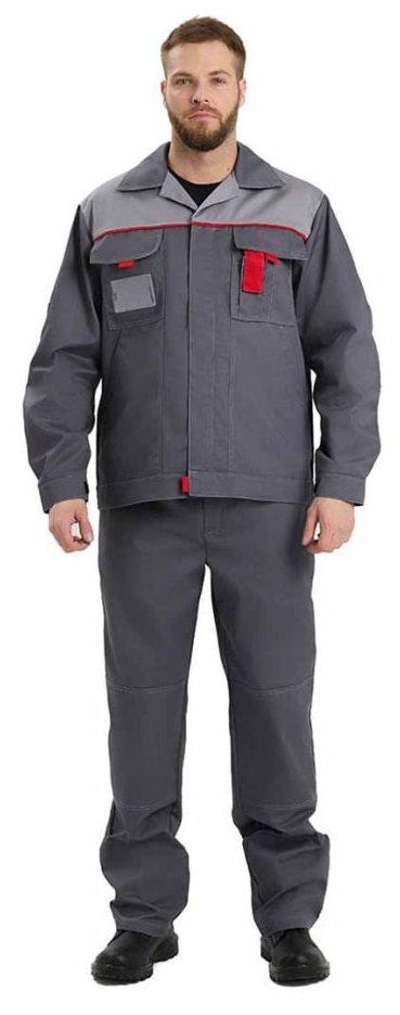 Костюм КИРЖАЧ Л10-КБР с БР (серый/красный)