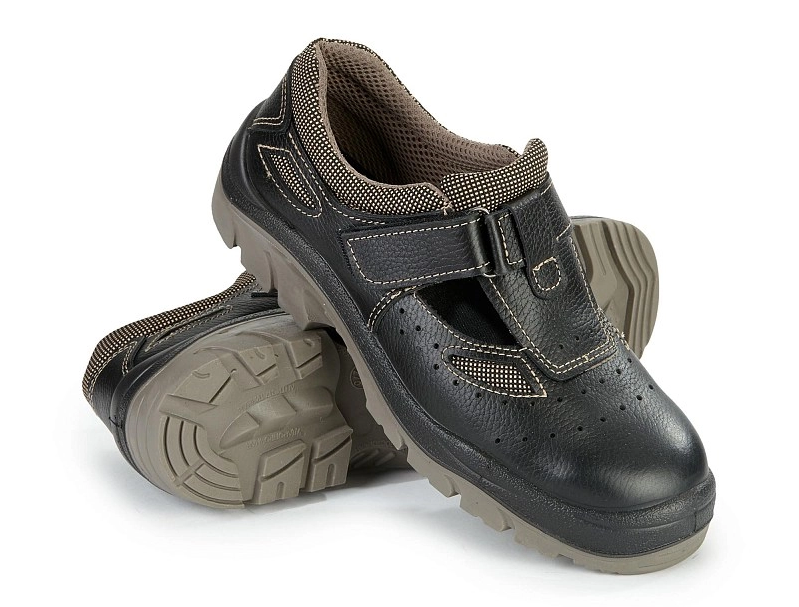 Сандалии ДЭЛФ ПУ-ТПУ с КП (черный/бежевый)