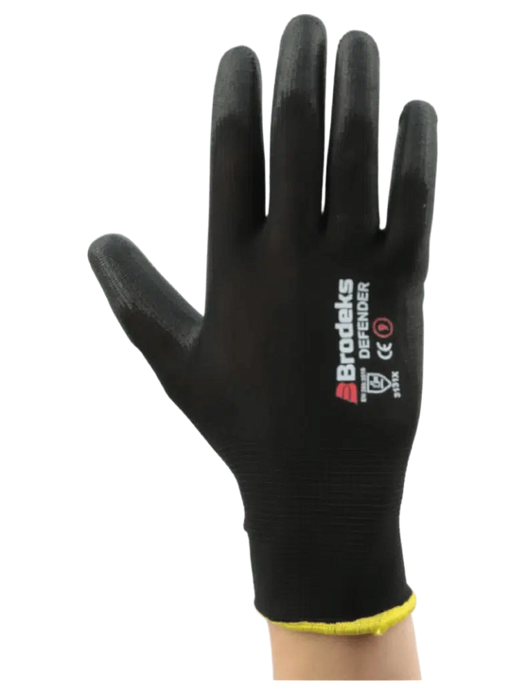 Перчатки c полиуретановым покрытием Brodeks Defender G-11 (черный)