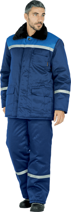 Куртка ЗИМА зимняя (т.синий/васильковый)