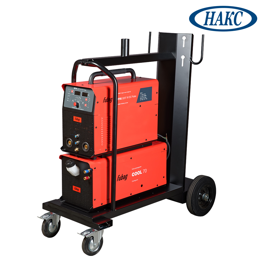 Инвертор FUBAG INTIG 320 T W DC PULSE НАКС+горелка FB TIG 18 5P 4m+блок охлаждения Cool 70+тележка