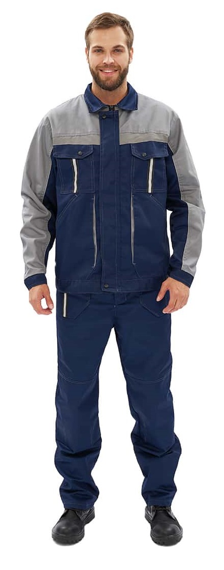 Костюм ОПТИМАЛЬНЫЙ с БР (т.синий/серый)