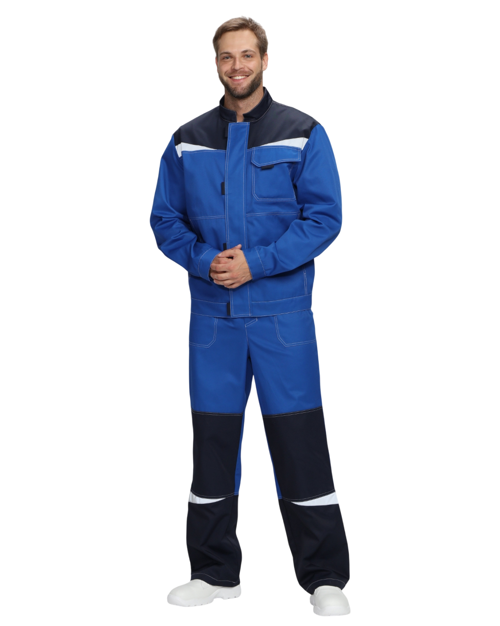 Костюм СТРОЙ-1 CH с БР (васильковый/т.синий)