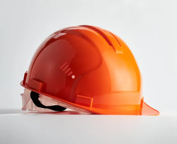 Каска защитная СТРОИТЕЛЬ с храповым механизмом (оранжевый)