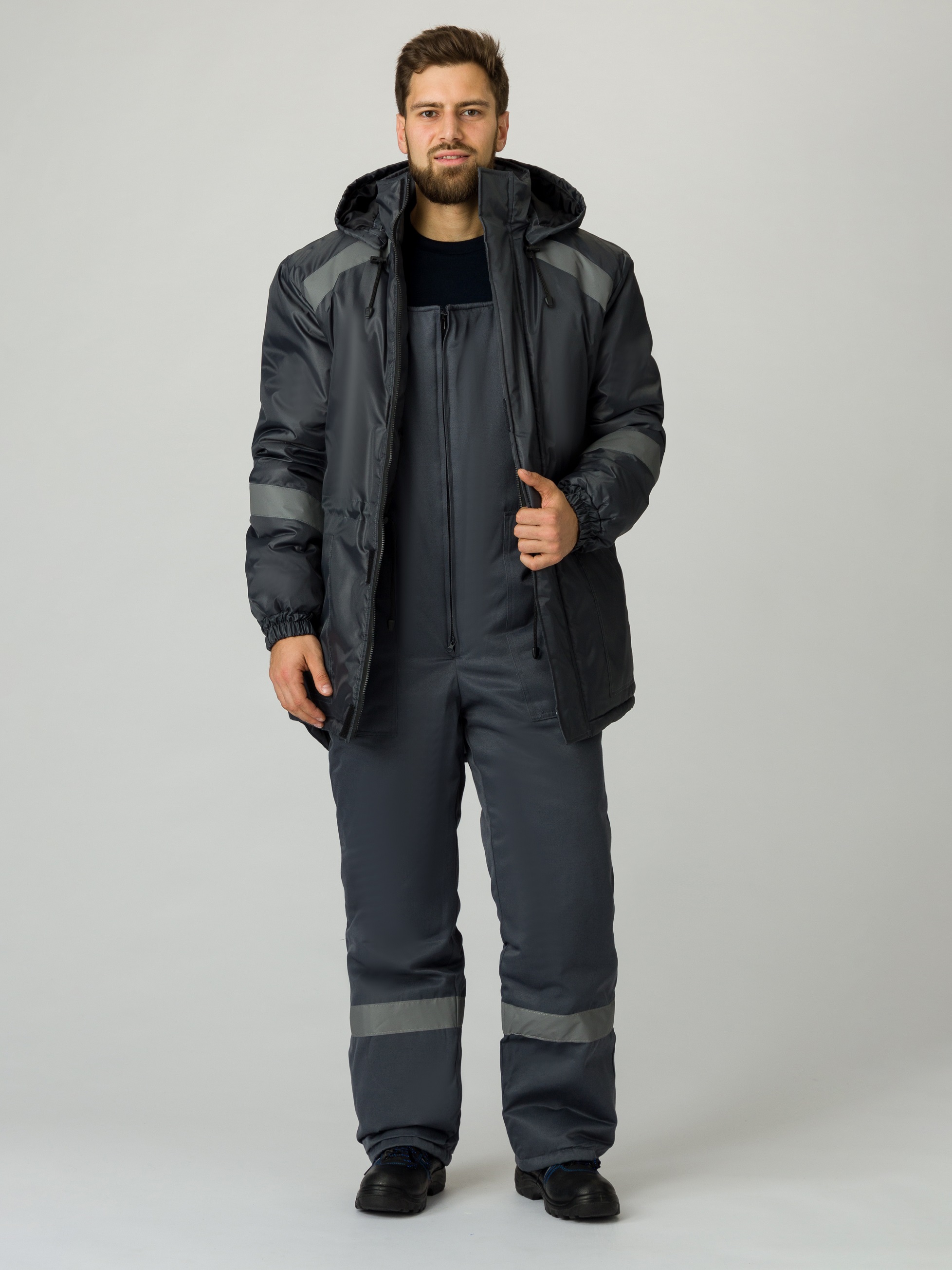 Куртка ПРОГРЕСС зимняя (т.серый)