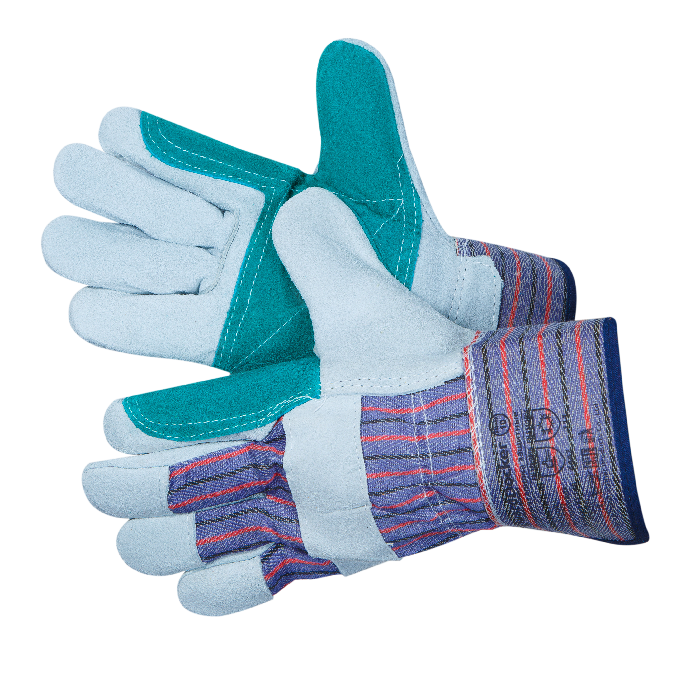 Перчатки DOCKER комбинированные из спилка c усиленной ладонью