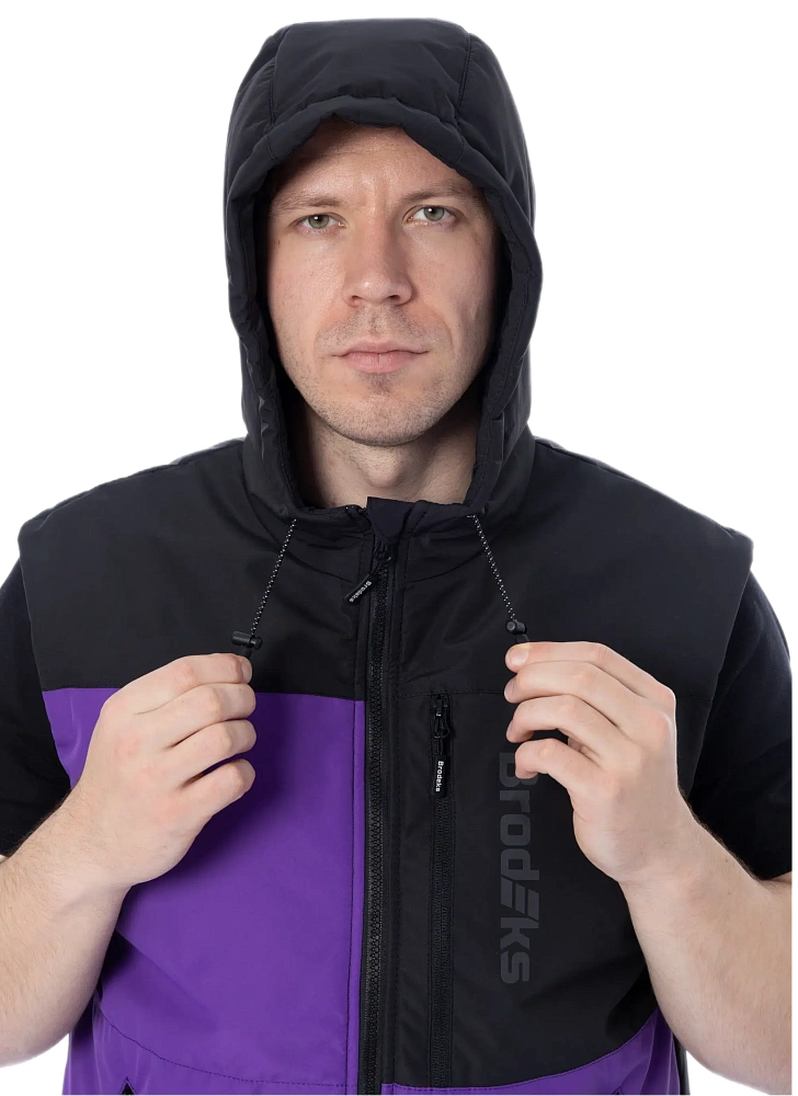 Жилет BRODEKS URBAN KW 133 зимний (фиолетовый/черный)