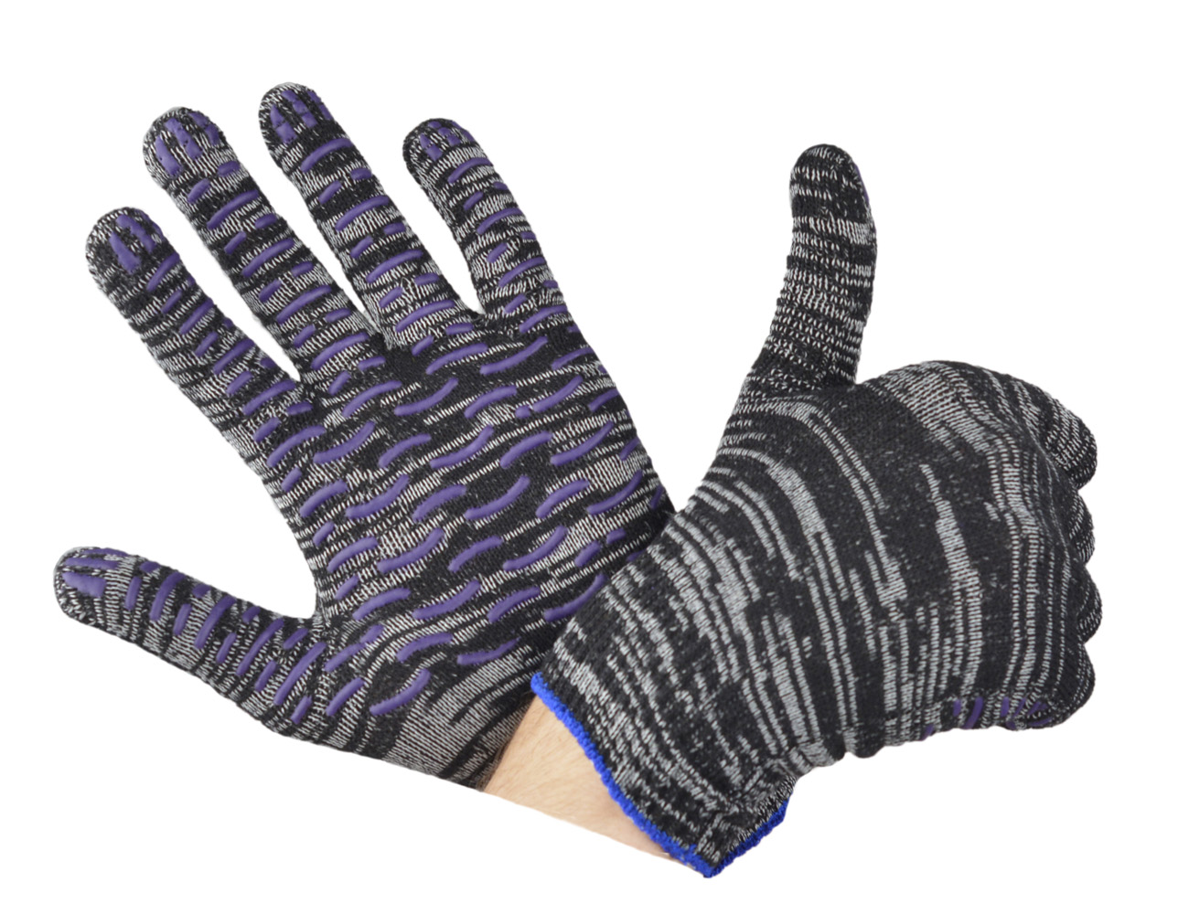 Перчатки х/б ЛЮКС Березка ПВХ-волна 10кл ОТГРУЗКА КРАТНО 10 ПАР