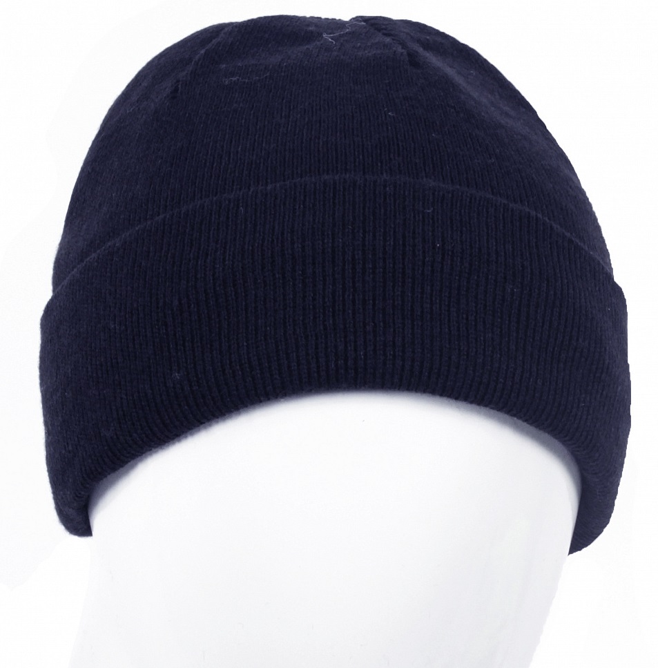 Шапка ФРОСТ трикотажная двойная (т.синий)