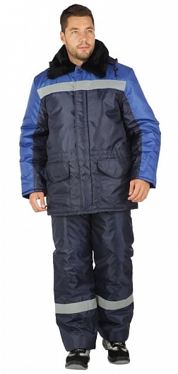 Костюм РЕГИОН зимний с БР (т.синий/василёк)