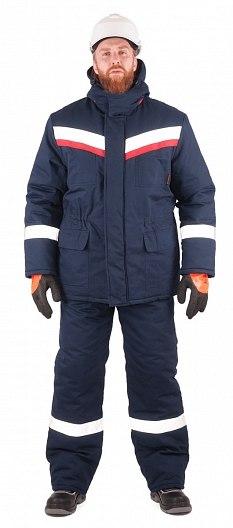 Костюм СИБИРЬ зимний с БР (т.синий/красный)