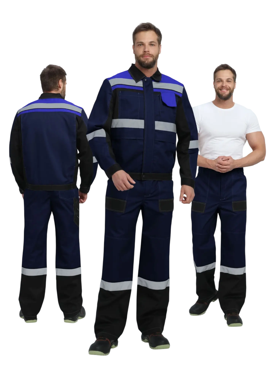 Костюм ВИВАТ-1 ПРЕМИУМ СН МВО с БР (т.синий/черный/васильковый)