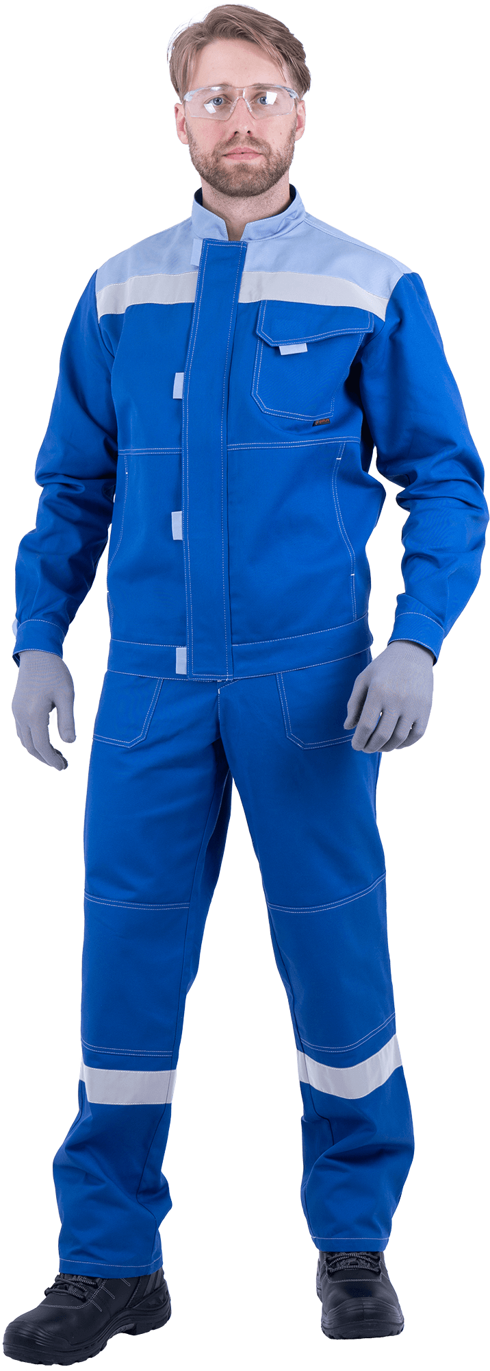 Костюм РАЦИОНАЛИЗАТОР с ПК (василёк/серый)