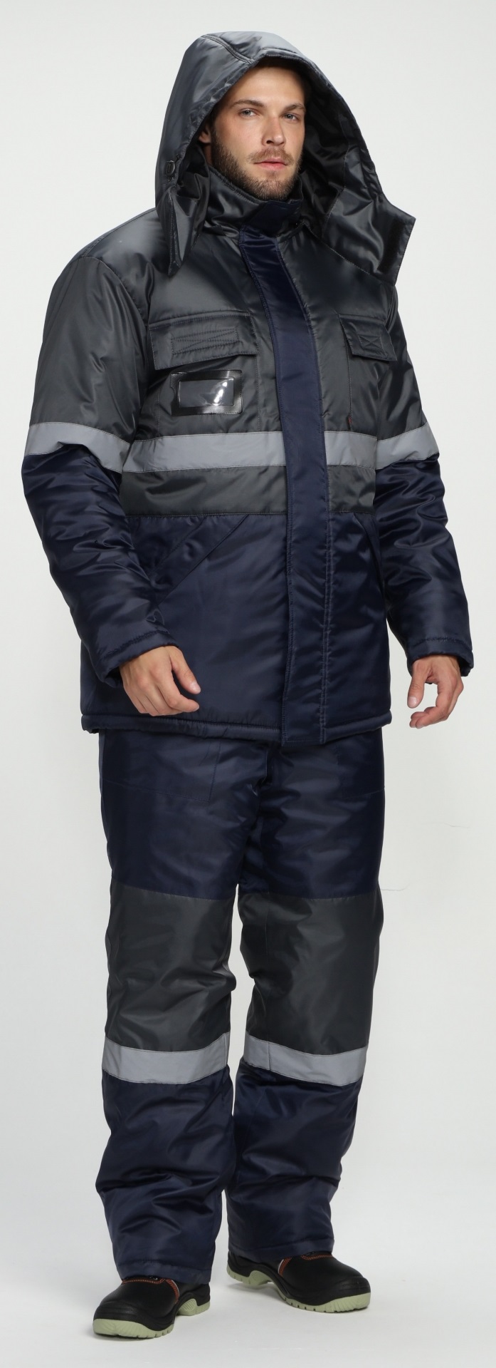 Костюм ПРОФИ зимний с ПК (т.серый/т.синий)