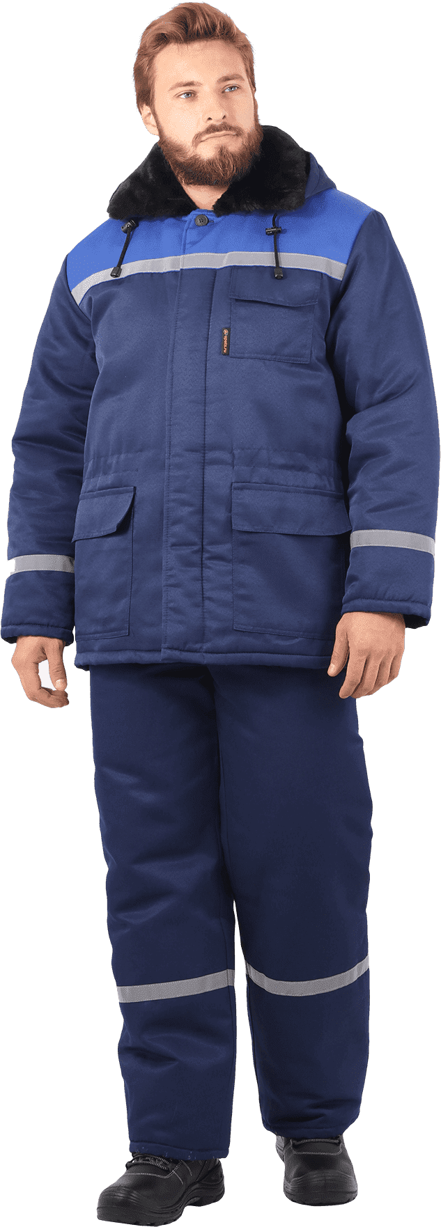 Костюм ЗИМА зимний СОП с БР (т.синий/василёк)