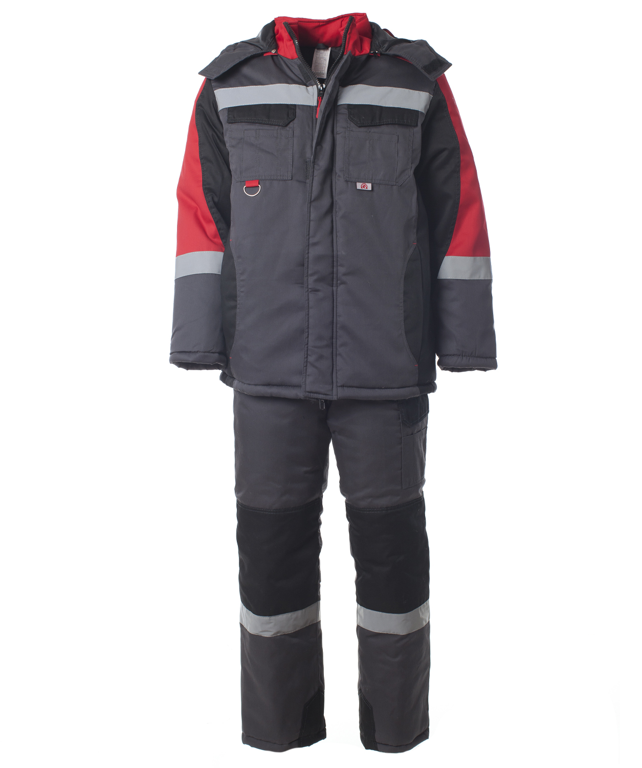 Костюм ФОРМУЛА зимний с СОП (т.серый/красный)