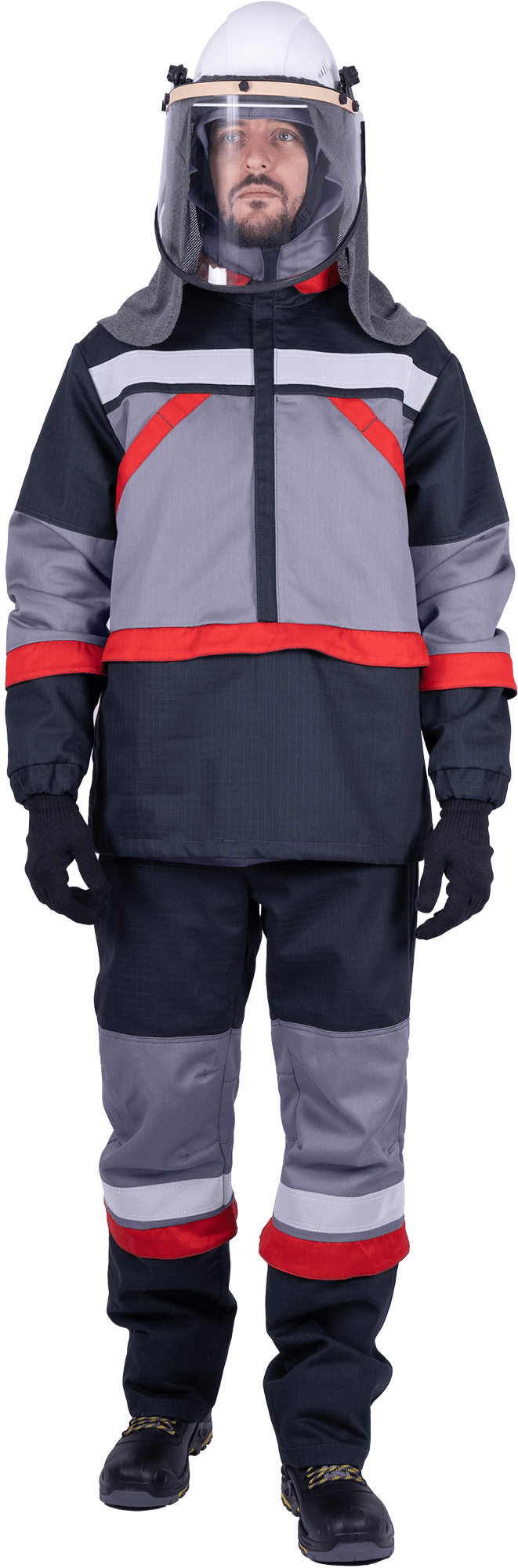 Костюм ЭЛЕКТРОСТОП ТЕРМО ЗЭТВ 30 противоэнцефалитный с БР (серый/красный)