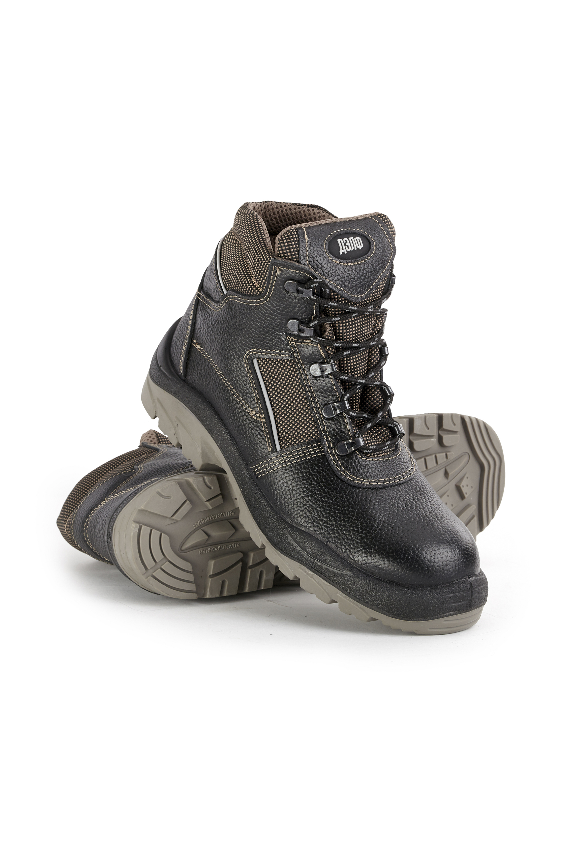 Ботинки ДЭЛФ с КП (черный/бежевый)