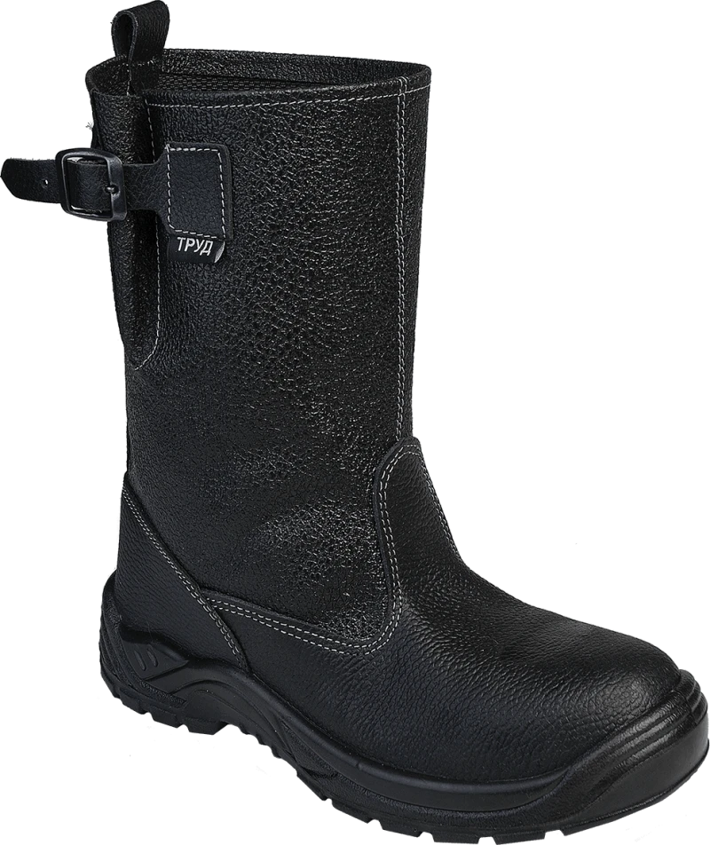 Сапоги ТРУД ПУ иск.мех юфть/кирза (черный)