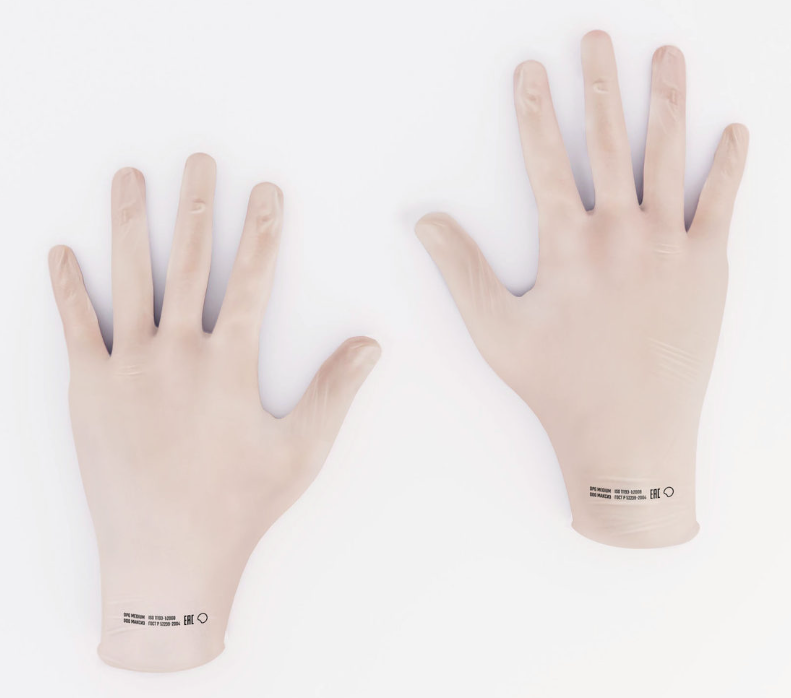 Перчатки DPG MEDIUM TRANSPARENT нитриловые неопудренные одноразовые (прозрачный)