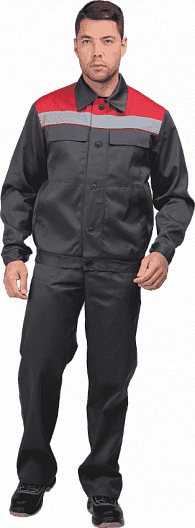 Костюм МАСТЕР ПРОФИ с ПК (серый/красный)