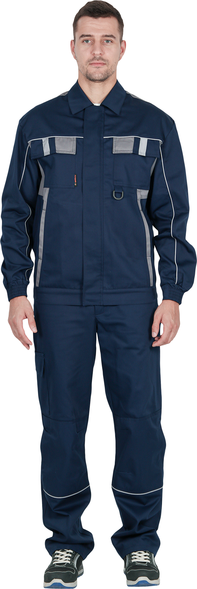 Костюм КОНФОРМ ИМПОРТ с БР (т.синий/серый)