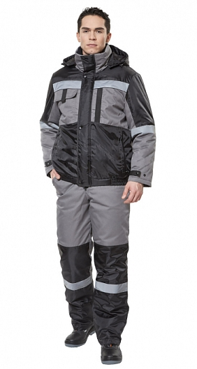 Костюм СТАТУС NEW с ПК (серый/черный)