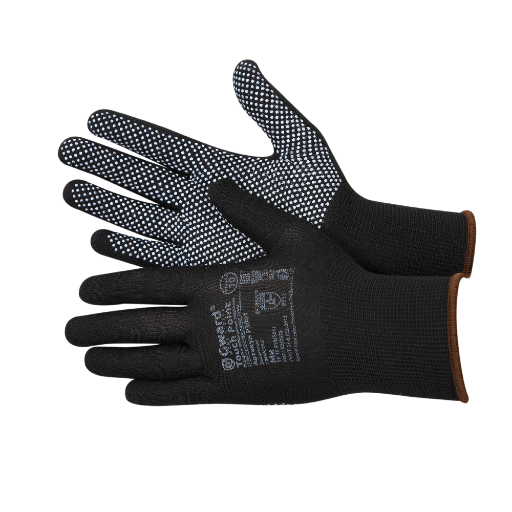 Перчатки TOUCH POINT нейлоновые с микроточечным покрытием (черный)