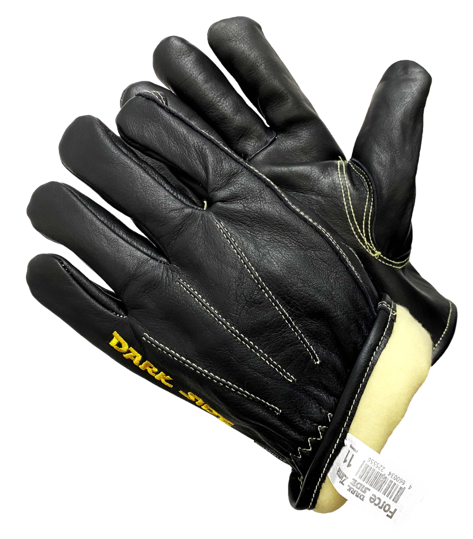 Перчатки FORCE DARK SIDE ZIMA цельнокожаные утепленные (черный)