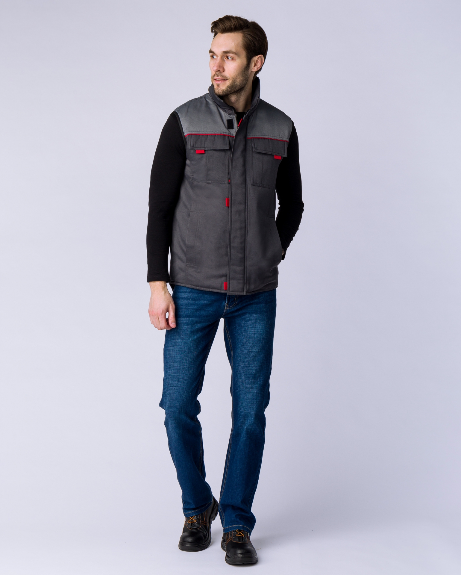 Жилет ФЛОФТ зимний (т.серый/серый)