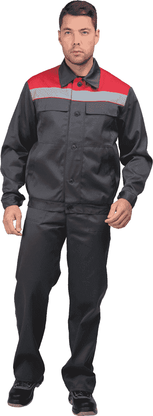 Костюм МАСТЕР ПРОФИ с ПК (серый/красный)