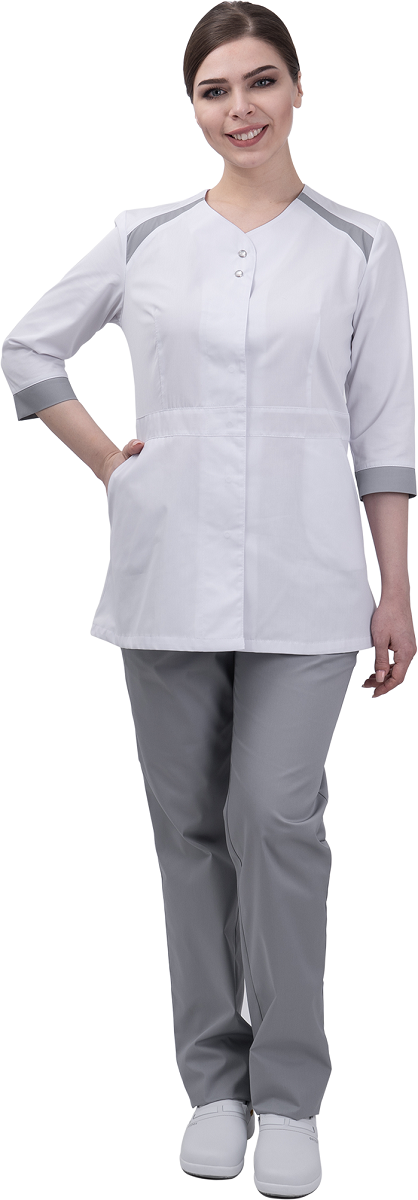 Костюм МИРАЖ женский (белый/серый)