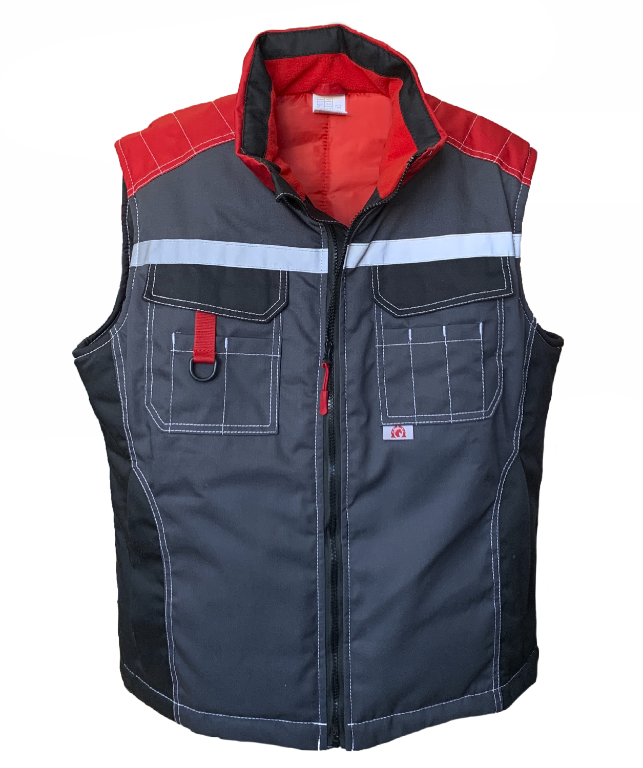 Жилет ФОРМУЛА зимний с СОП (т.серый/красный)